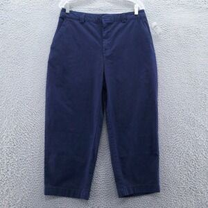 Gap Everyday Straight Khaki Pants Navy Blue Womens 10 Petite NWT